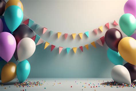 birthday background with balloons idea 8