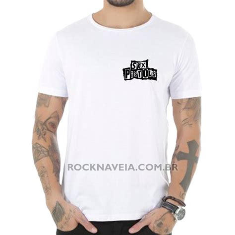 Camiseta Masculina Sex Pistols S Mbolo Estamparia Rock Na Veia