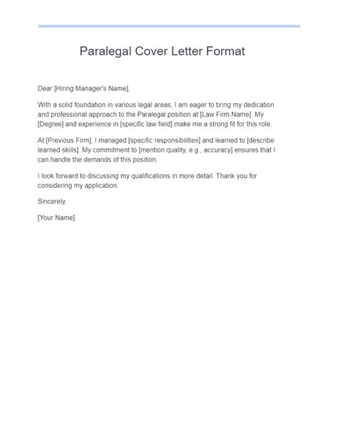 Paralegal Cover Letter 29 Examples PDF