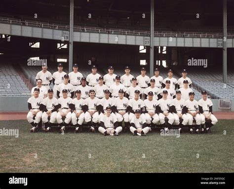 The New York Yankees Team Pose For A Group Portrait From Left To