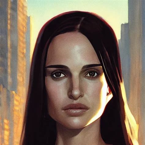 Closeup Portrait Of Natalie Portman From The Movie Stable Diffusion