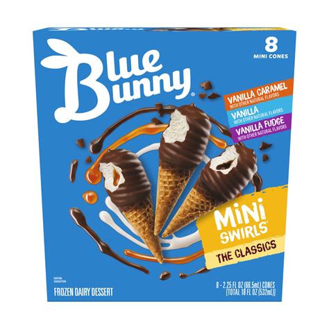 Blue Bunny Mini Swirls The Classics Vanilla Flavored Variety Pack With