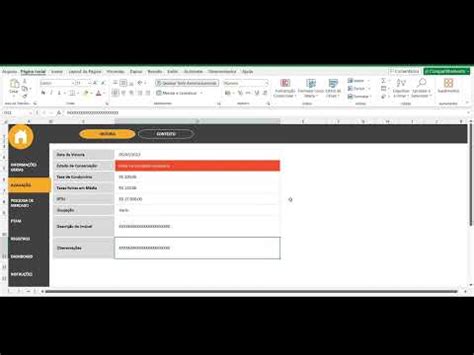 Planilha De Avalia O De Im Veis Ptam Em Excel Youtube