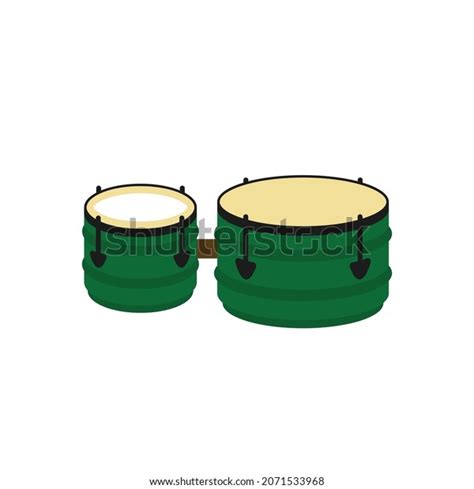 Indonesian Drum Percussion Named Kendang Illustration Stock Vector