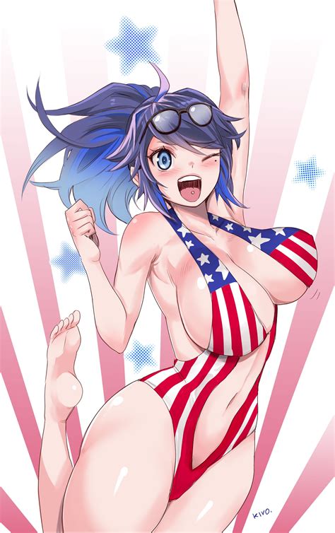 Kivo Kson Vshojo Absurdres Highres Girl American Flag American Flag Bikini American