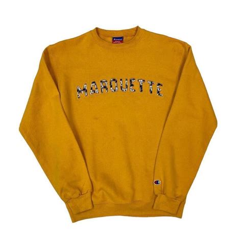 Champion Sweatshirt Marquette Golden Eagles Vintage Depop
