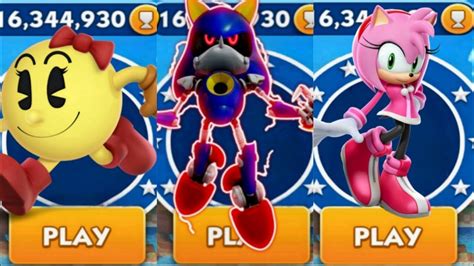 Sonic Dash Ms Pacman Vs Metal Sonic Vs Sport Amy Movie Sonic Vs All