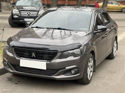 Peugeot 301 Дефлектор капота 2017 + EuroCap TMR Дефлектор на капот Пежо ...