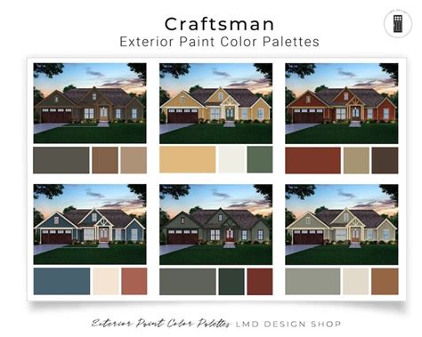 Craftsman Exterior Paint Color Palettes Exterior House Paint Colors ...