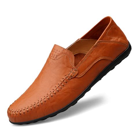 Slip On Casual Loafers - Men's Loafers & Slip-ons, Premium Leather Mens Casual Slip on Shoes ...