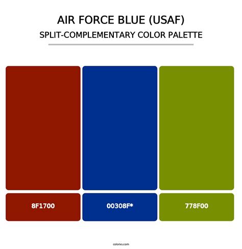 Air Force Blue (USAF) color palettes - colorxs.com