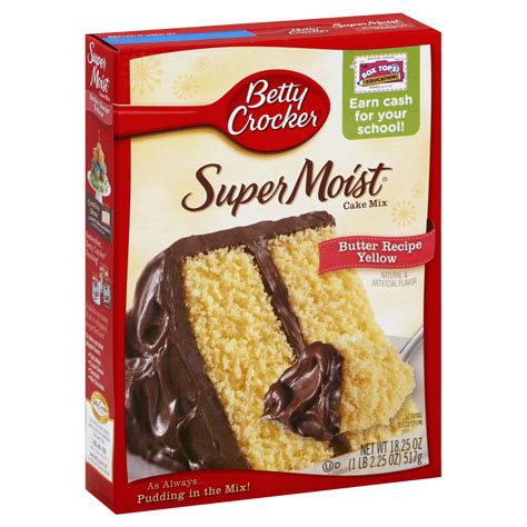 Betty Crocker Super Moist Cake Mix Butter Recipe Yellow 1825 Oz 1 Lb 225 Oz 517 G