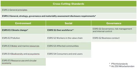 aktuellen ESRS Standards im Überblick