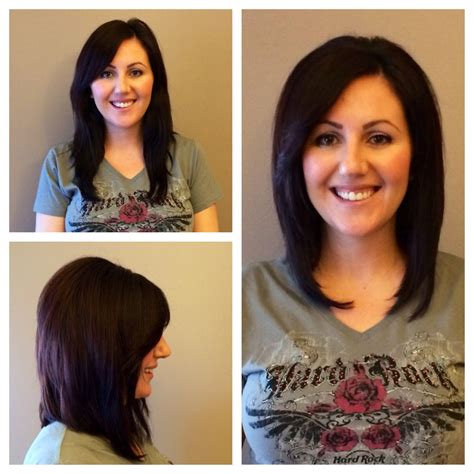 Rising fashion stars will adopt the layered bob long bangs 35