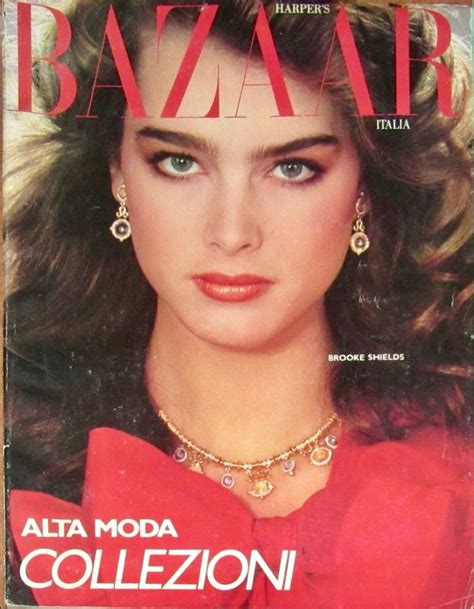 Brooke Shields Covers Harpers Bazaar Magazine Italy March In