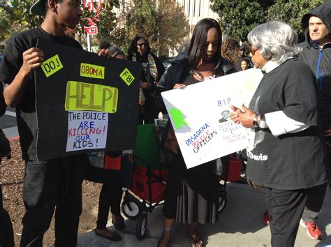 Local residents protest the new pasadena shelter location downtown 14