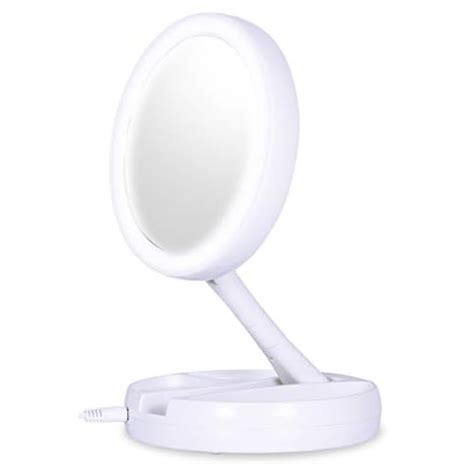 Espelho Facial de Camarim Led Articulável Aumento 10x para