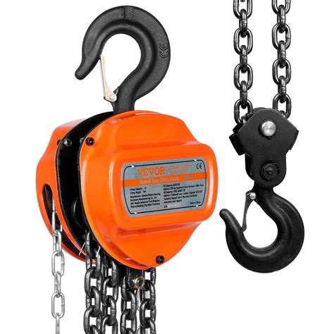 Vevor Manual Chain Hoist 2 Ton 4400 Lbs Capacity 10 Ft Come Along G80