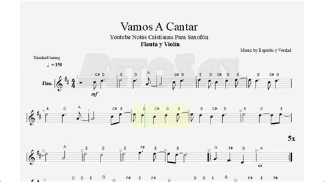 Vamos A Cantar Espíritu Y En Verdad Flauta Y Violín Partitura Cifrado Notas Tutorial Youtube