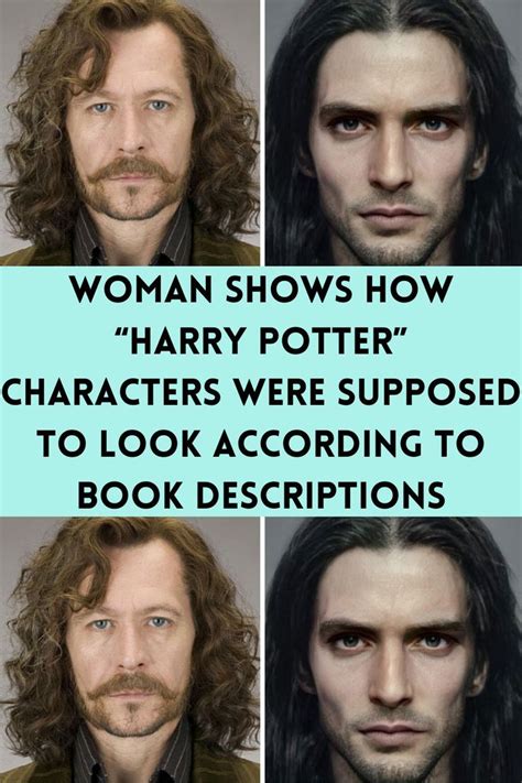 Woman Shows How “harry Potter” Characters Were Supposed To Look According To Book Descriptions