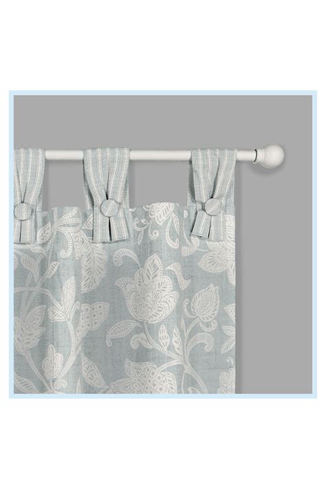 Waverly Stencil Vine Light Filtering Window Curtain Tier Pair Bed