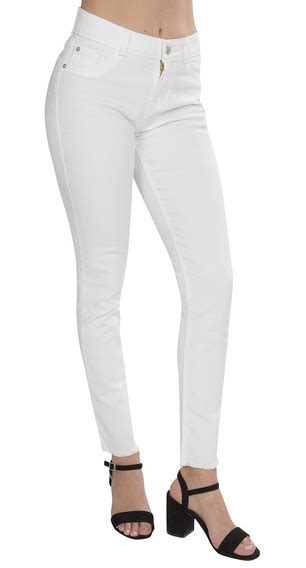 Pantalon De Mezclilla Blanco Mujer Pantalones Y Jeans Para Mujer En