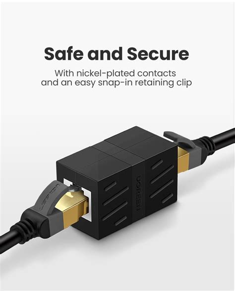 Ugreen RJ45 Connector Cat7/6/5e Ethernet Adapter 8P8C Network Extender ...