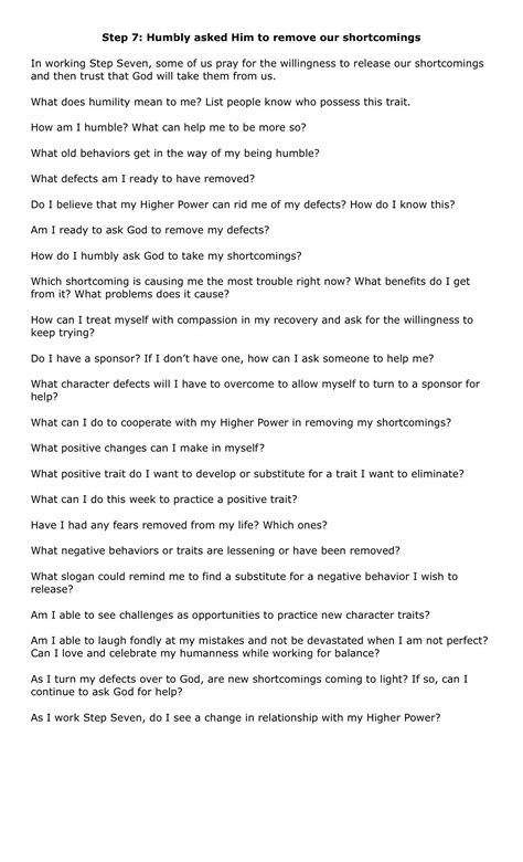 Printable 12 Steps Of Aa Worksheets