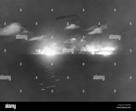 Us Cruisers Fininf At Battle Of Surigao Strait 1944 Stock Photo Alamy