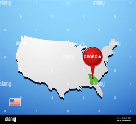 Georgia on USA map Stock Vector Image & Art - Alamy