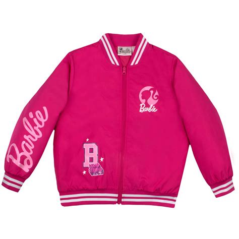 Barbie Kids Bomber Jacket Girl Power Outerwear For Little Girls Zip