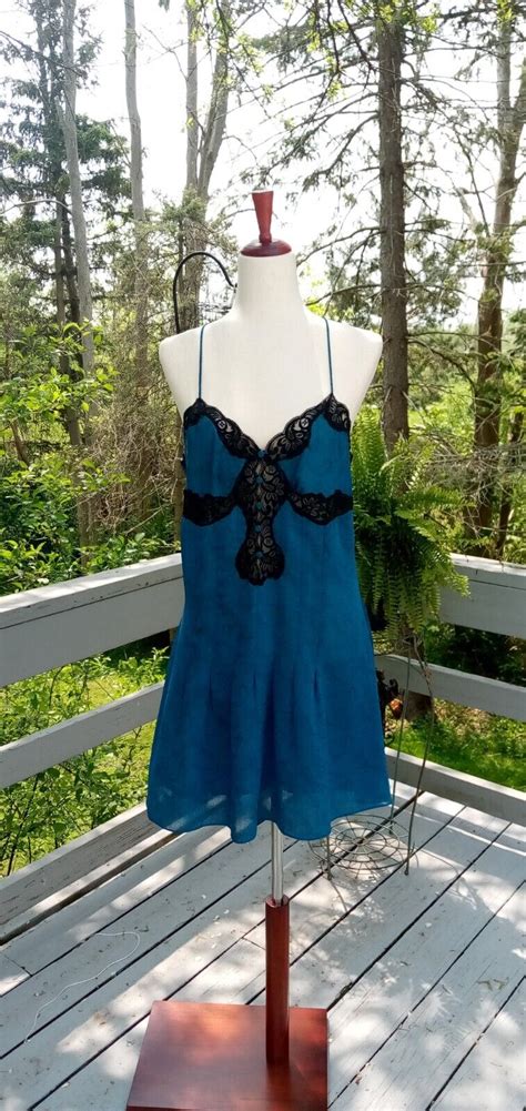 Vintage Slip Lingerie By Victoria Secret Turquoise Wi Gem