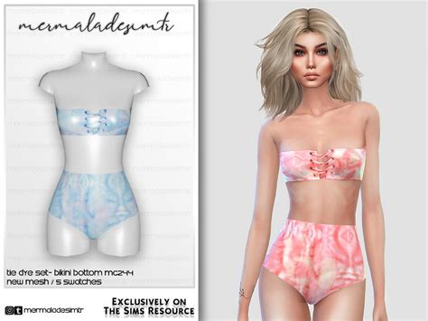 The Sims Resource Tie Dye Set Bikini Bottom MC
