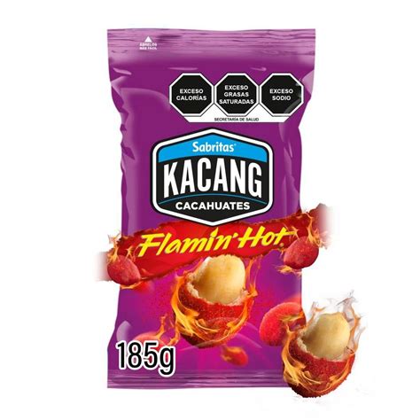 Cacahuates Kacang Flamin Hot sabor chile y limón 185 g Walmart en línea