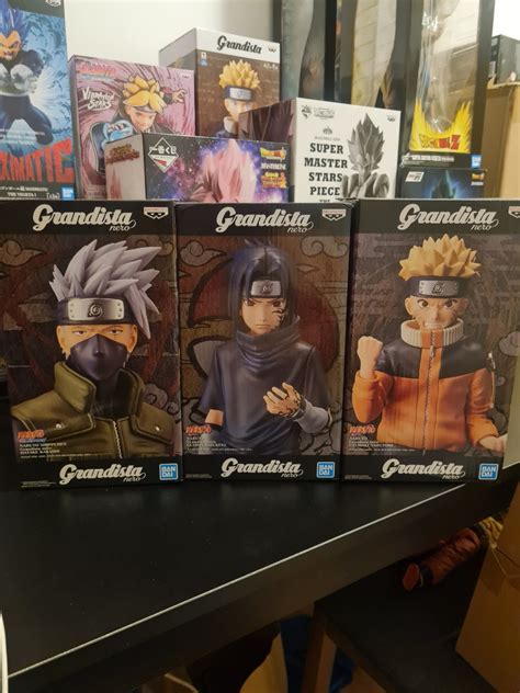 Grandista Nero Naruto Set 5 Figures Naruto X2 Kakashi Sasuke