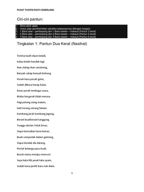 pantun dua kerat nasihat