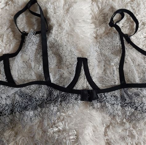 Unbranded Intimates Sleepwear Womens 2 Piece Lingerie Set Size Large White Lace With