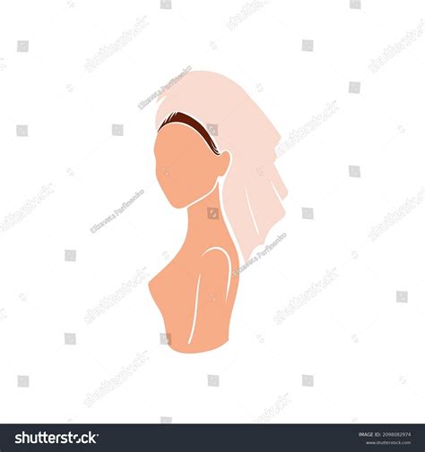 Beautiful Nude Woman Wearing Bath Towel Stock Vector Royalty Free Shutterstock