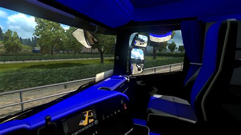 ETS2 Scania Streamline interior Blue Black v 1 0 Interieurs Mod für