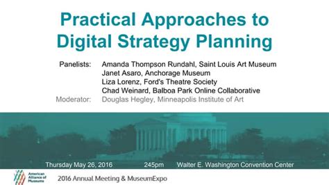 2016 Practical Approaches to Digital Strategy Planning - AAM | PPTX