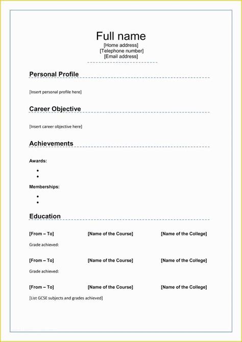 printable curriculum vitae template   great curriculum vitae