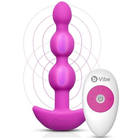 B Vibe Triplet Anal Beads Medium Vibrating Butt Plug Late2night