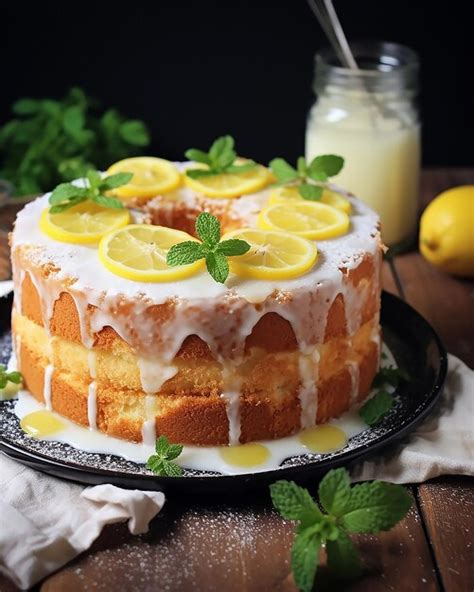 Premium Ai Image Lemon Chiffon Cake Italy Style