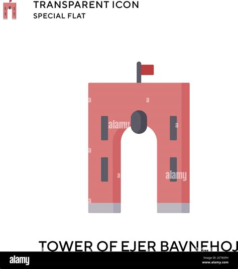 Tower Of Ejer Bavnehoj Vector Icon Flat Style Illustration EPS 10