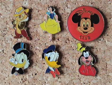 Vintage Disney Pins: Donald Duck, Scrooge Mcduck, Goofy, Snow White ...