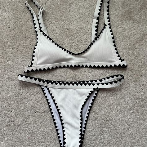 Black And White Bikini Set Bikinilife Depop