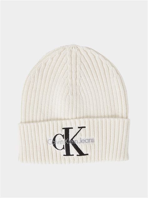 Шапка Calvin Klein Monogram K60K611030-YAF для жінок, колір: Білий ...