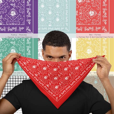 Hanky Code Bandanas Single Sided Print Gay Fetish Flagging Etsy