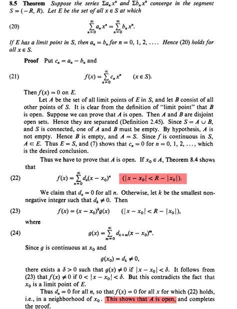 Real Analysis Brief Moment From Theorem On Pma Rudin