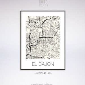 El Cajon California El Cajon CA Map El Cajon Map El Cajon - Etsy